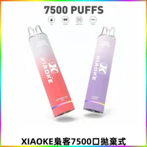 XIAOKE梟客7500Puffs跑馬燈拋棄式電子煙 可充電一次性
